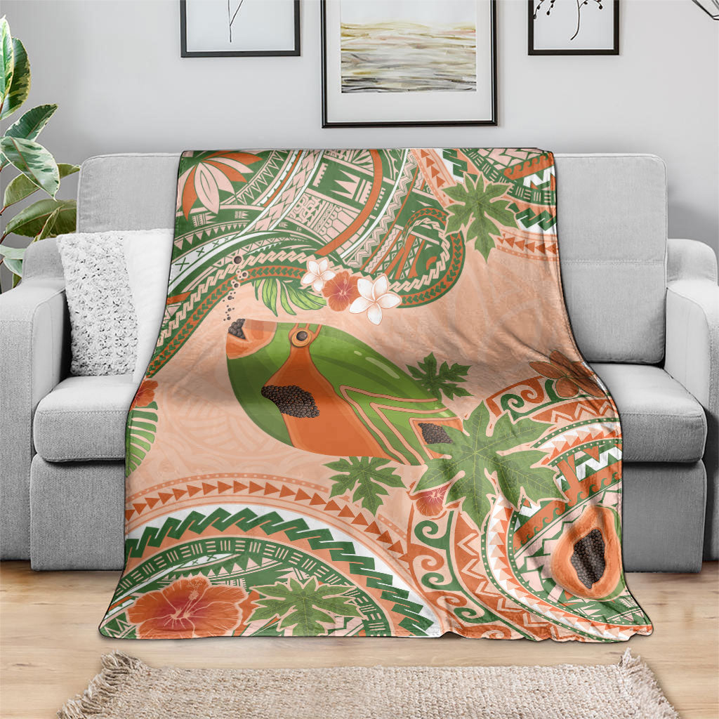 Hawaii Papaya Blanket Cute Cosplay Humuhumu Fish Plumeria Waves