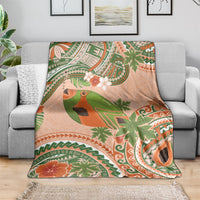 Hawaii Papaya Blanket Cute Cosplay Humuhumu Fish Plumeria Waves