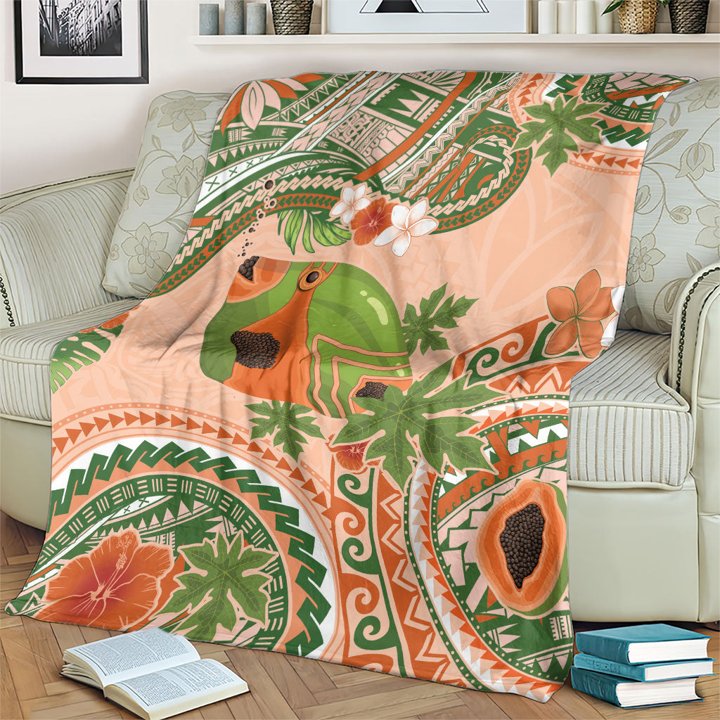 Hawaii Papaya Blanket Cute Cosplay Humuhumu Fish Plumeria Waves