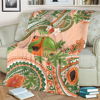 Hawaii Papaya Blanket Cute Cosplay Humuhumu Fish Plumeria Waves