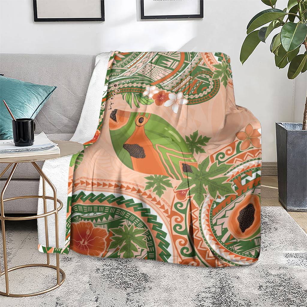 Hawaii Papaya Blanket Cute Cosplay Humuhumu Fish Plumeria Waves