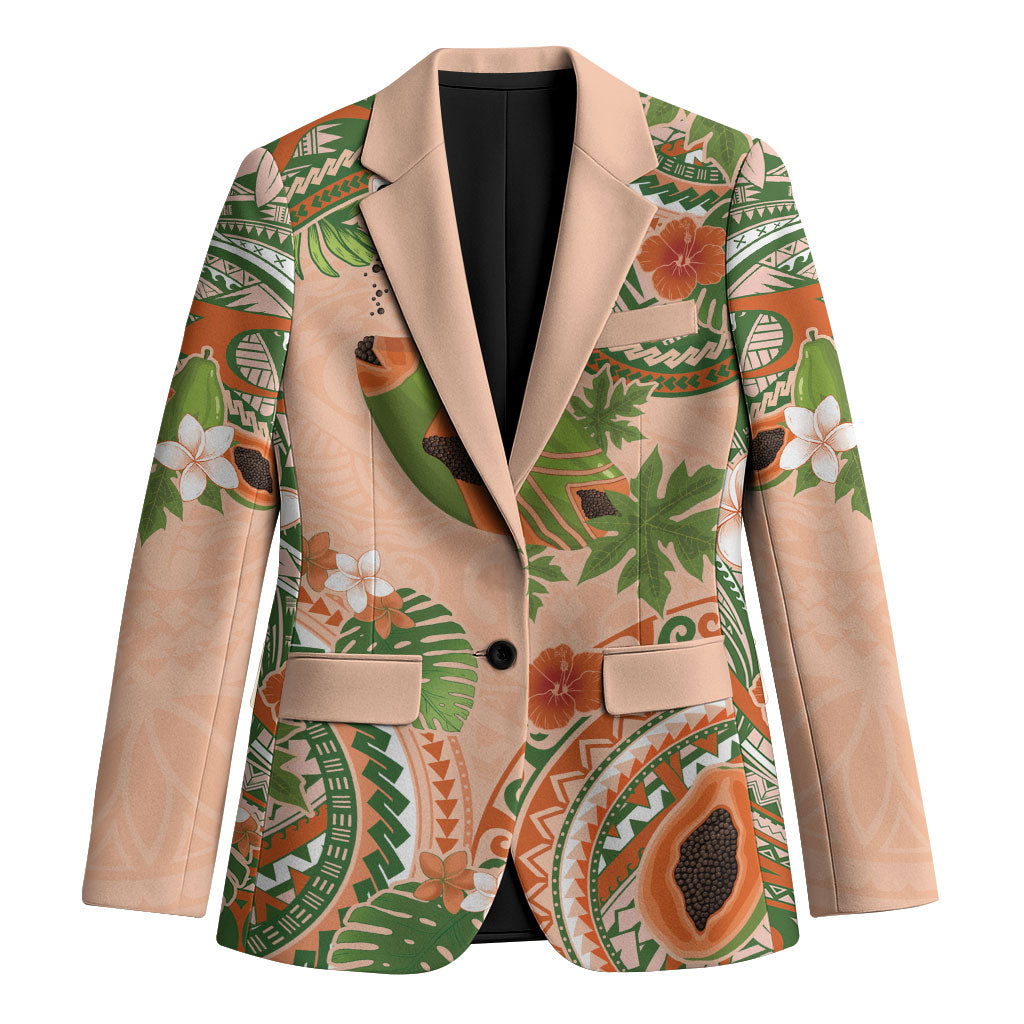 Hawaii Papaya Blazer Cute Cosplay Humuhumu Fish Plumeria Waves
