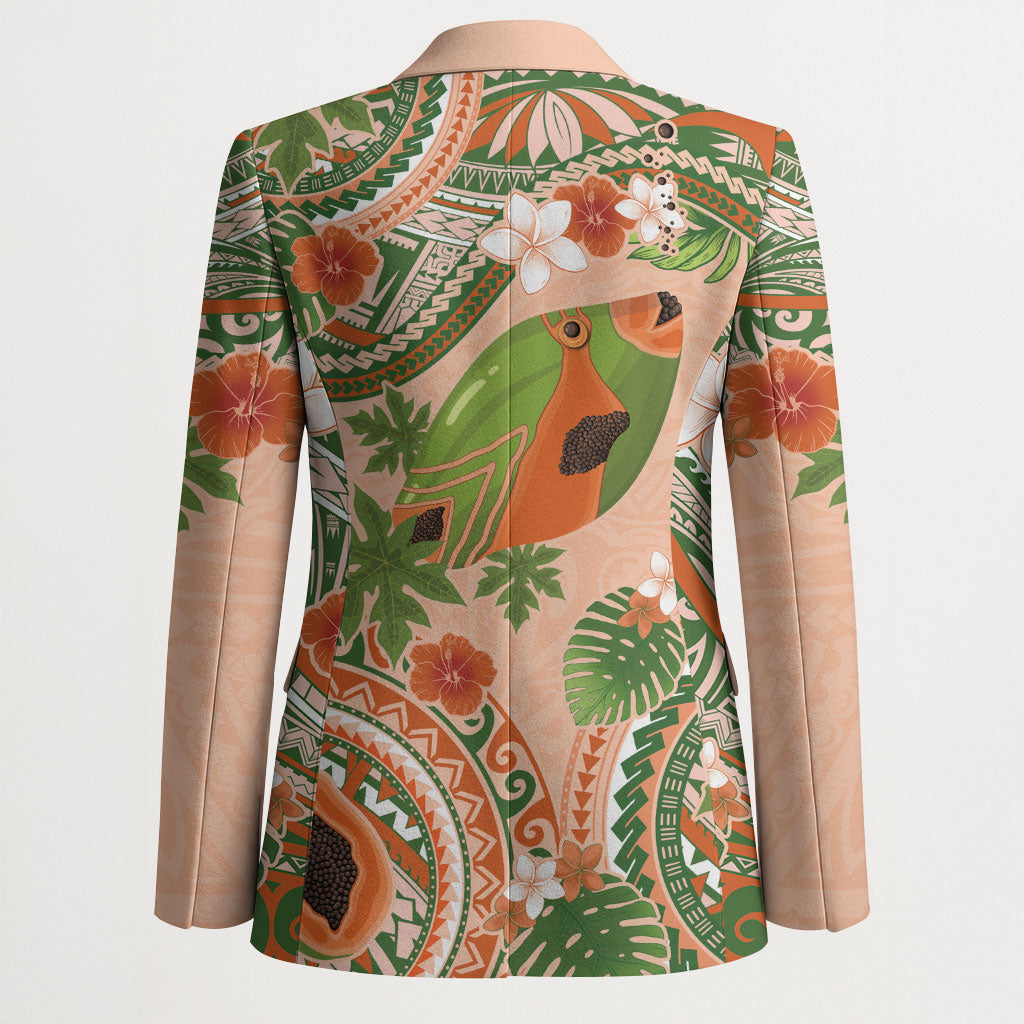 Hawaii Papaya Blazer Cute Cosplay Humuhumu Fish Plumeria Waves