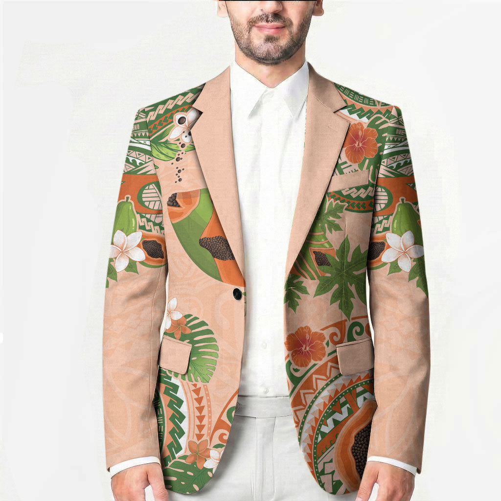 Hawaii Papaya Blazer Cute Cosplay Humuhumu Fish Plumeria Waves