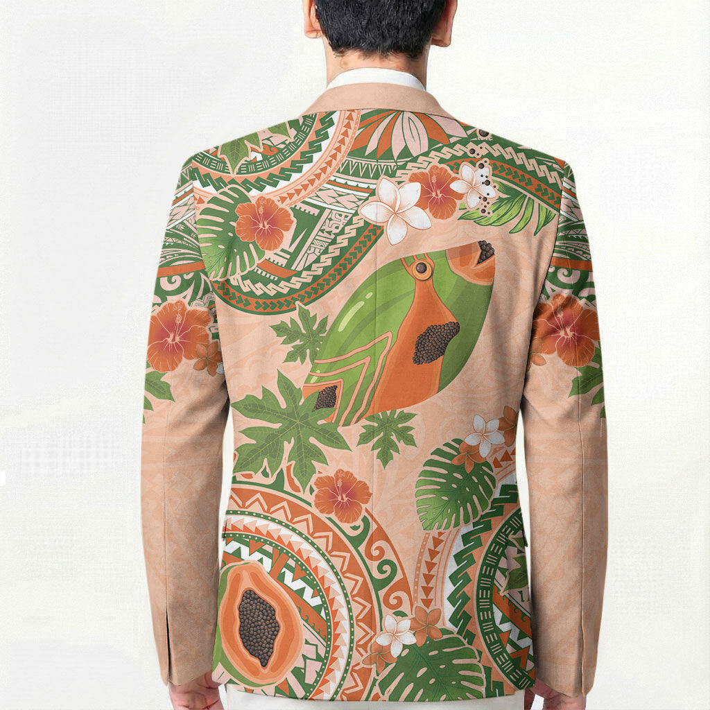 Hawaii Papaya Blazer Cute Cosplay Humuhumu Fish Plumeria Waves