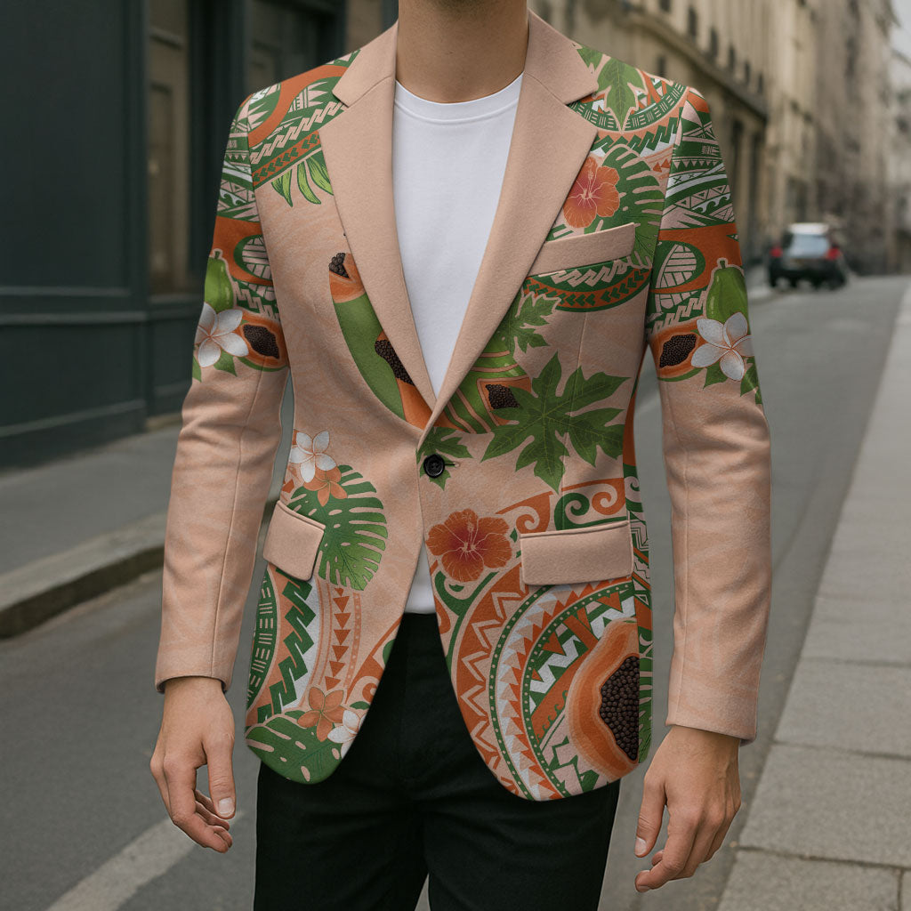 Hawaii Papaya Blazer Cute Cosplay Humuhumu Fish Plumeria Waves
