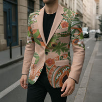 Hawaii Papaya Blazer Cute Cosplay Humuhumu Fish Plumeria Waves
