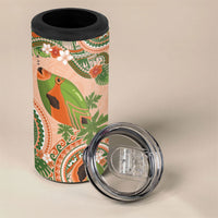 Hawaii Papaya 4 in 1 Can Cooler Tumbler Cute Cosplay Humuhumu Fish Plumeria Waves