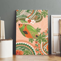 Hawaii Papaya Canvas Wall Art Cute Cosplay Humuhumu Fish Plumeria Waves