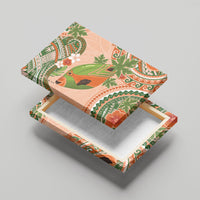 Hawaii Papaya Canvas Wall Art Cute Cosplay Humuhumu Fish Plumeria Waves