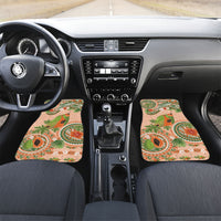 Hawaii Papaya Car Mats Cute Cosplay Humuhumu Fish Plumeria Waves