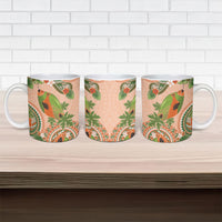 Hawaii Papaya Ceramic Mug Cute Cosplay Humuhumu Fish Plumeria Waves