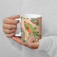Hawaii Papaya Ceramic Mug Cute Cosplay Humuhumu Fish Plumeria Waves