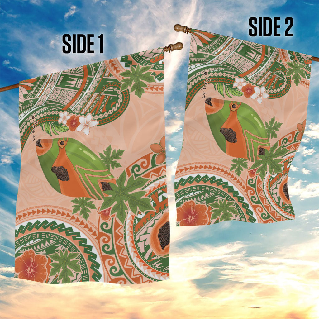 Hawaii Papaya Garden Flag Cute Cosplay Humuhumu Fish Plumeria Waves