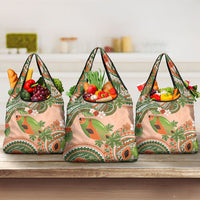 Hawaii Papaya Grocery Bag Cute Cosplay Humuhumu Fish Plumeria Waves