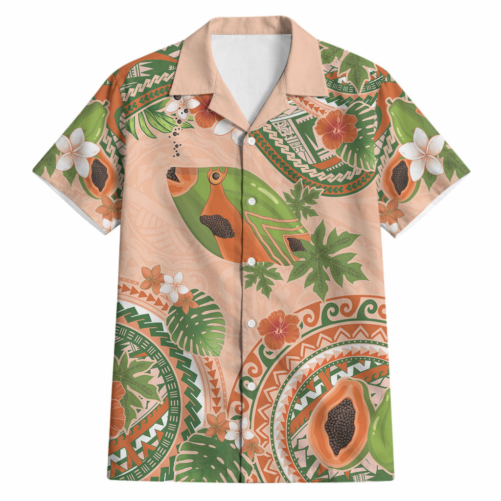 Hawaii Papaya Hawaiian Shirt Cute Cosplay Humuhumu Fish Plumeria Waves