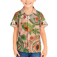 Hawaii Papaya Hawaiian Shirt Cute Cosplay Humuhumu Fish Plumeria Waves