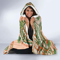 Hawaii Papaya Hooded Blanket Cute Cosplay Humuhumu Fish Plumeria Waves