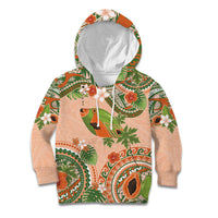 Hawaii Papaya Kid Hoodie Cute Cosplay Humuhumu Fish Plumeria Waves