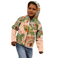 Hawaii Papaya Kid Hoodie Cute Cosplay Humuhumu Fish Plumeria Waves