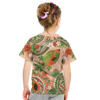 Hawaii Papaya Kid T Shirt Cute Cosplay Humuhumu Fish Plumeria Waves