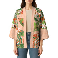 Hawaii Papaya Kimono Cute Cosplay Humuhumu Fish Plumeria Waves