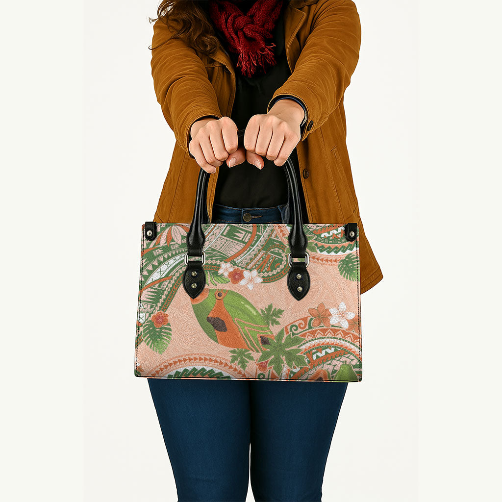 Hawaii Papaya Leather Bag Cute Cosplay Humuhumu Fish Plumeria Waves