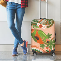 Hawaii Papaya Luggage Cover Cute Cosplay Humuhumu Fish Plumeria Waves