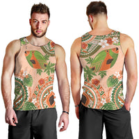Hawaii Papaya Men Tank Top Cute Cosplay Humuhumu Fish Plumeria Waves