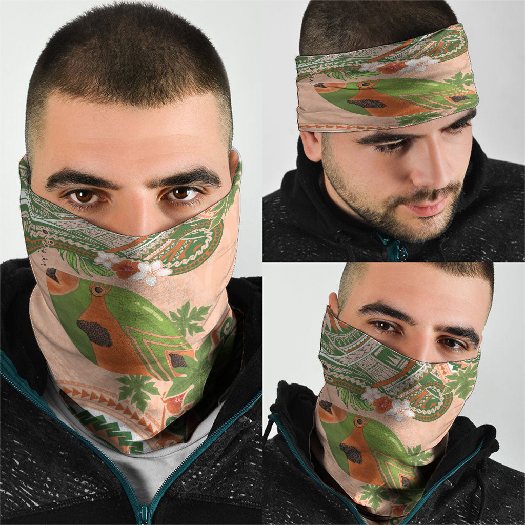 Hawaii Papaya Neck Gaiter Cute Cosplay Humuhumu Fish Plumeria Waves