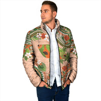 Hawaii Papaya Padded Jacket Cute Cosplay Humuhumu Fish Plumeria Waves