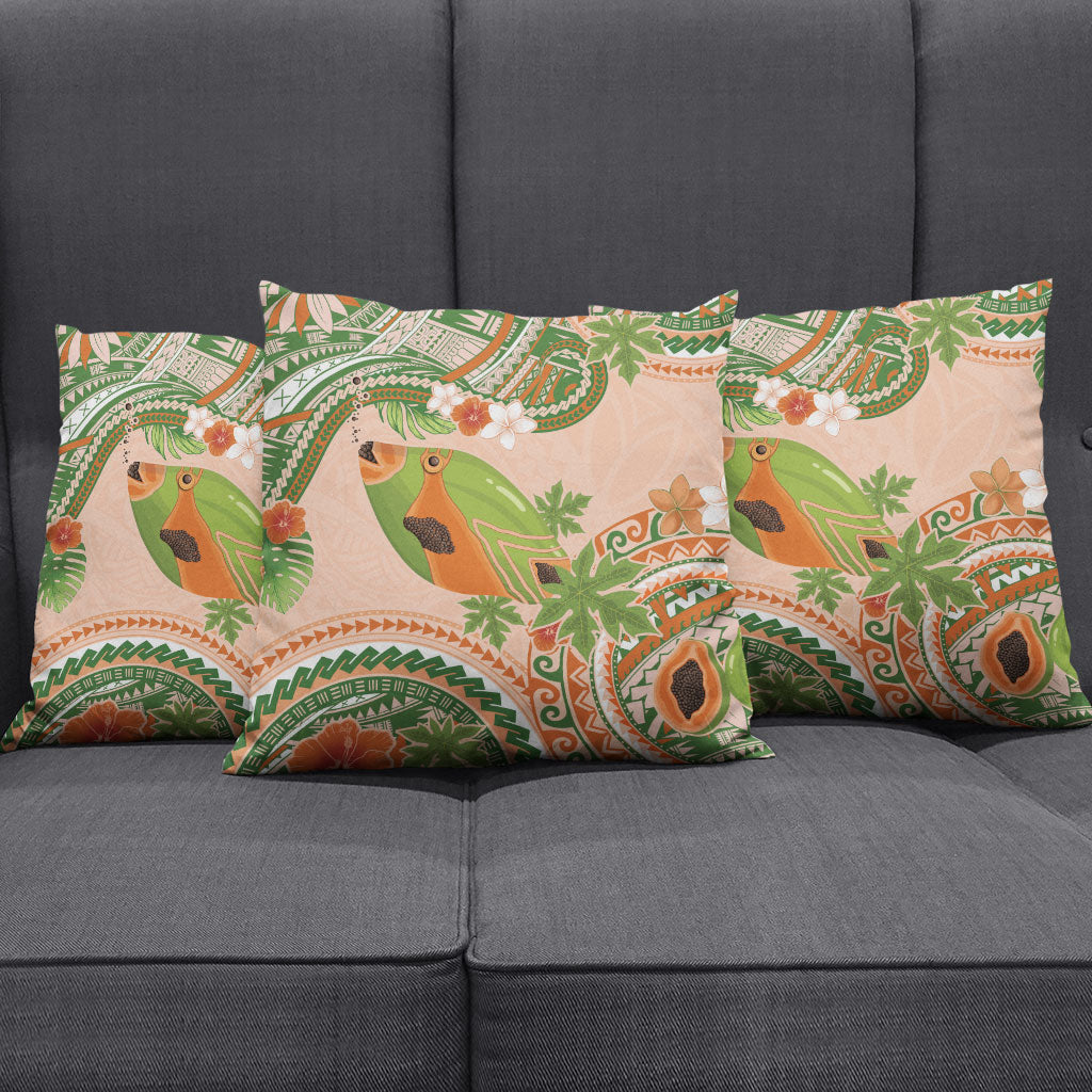 Hawaii Papaya Pillow Cover Cute Cosplay Humuhumu Fish Plumeria Waves
