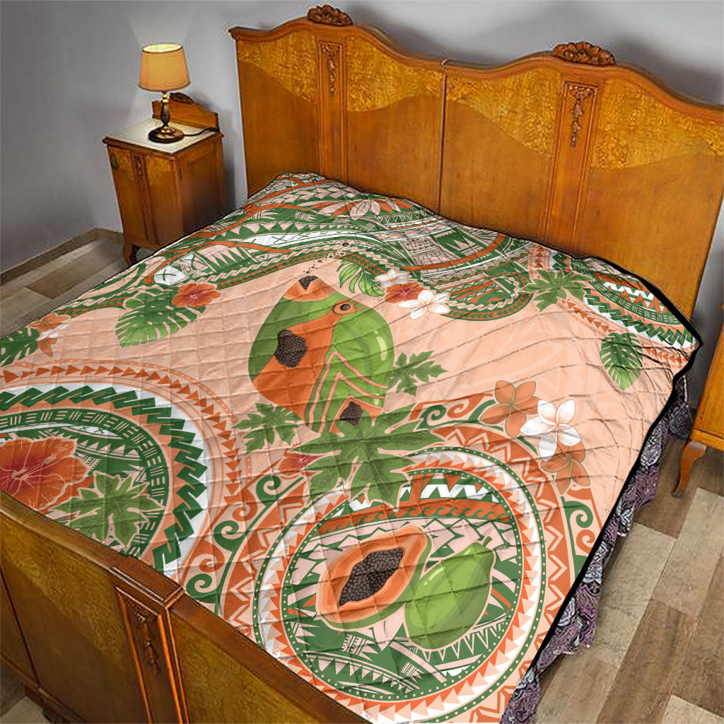 Hawaii Papaya Quilt Cute Cosplay Humuhumu Fish Plumeria Waves