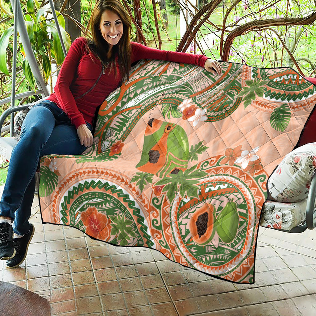 Hawaii Papaya Quilt Cute Cosplay Humuhumu Fish Plumeria Waves