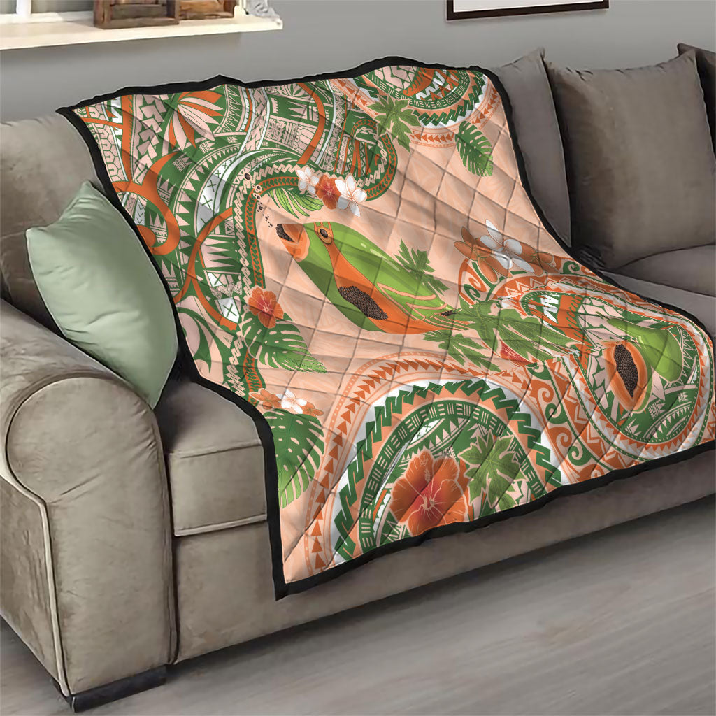 Hawaii Papaya Quilt Cute Cosplay Humuhumu Fish Plumeria Waves