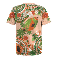 Hawaii Papaya Rugby Jersey Cute Cosplay Humuhumu Fish Plumeria Waves