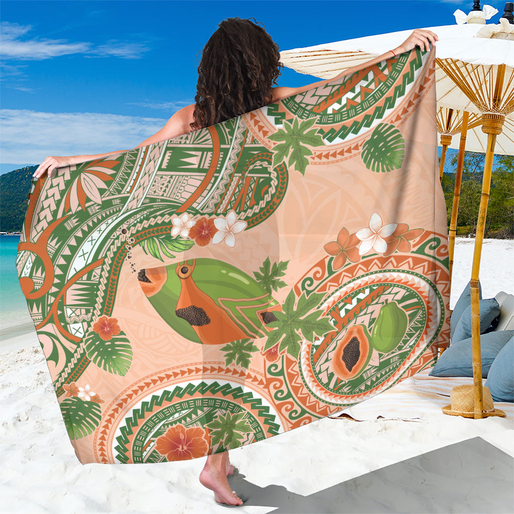 Hawaii Papaya Sarong Cute Cosplay Humuhumu Fish Plumeria Waves