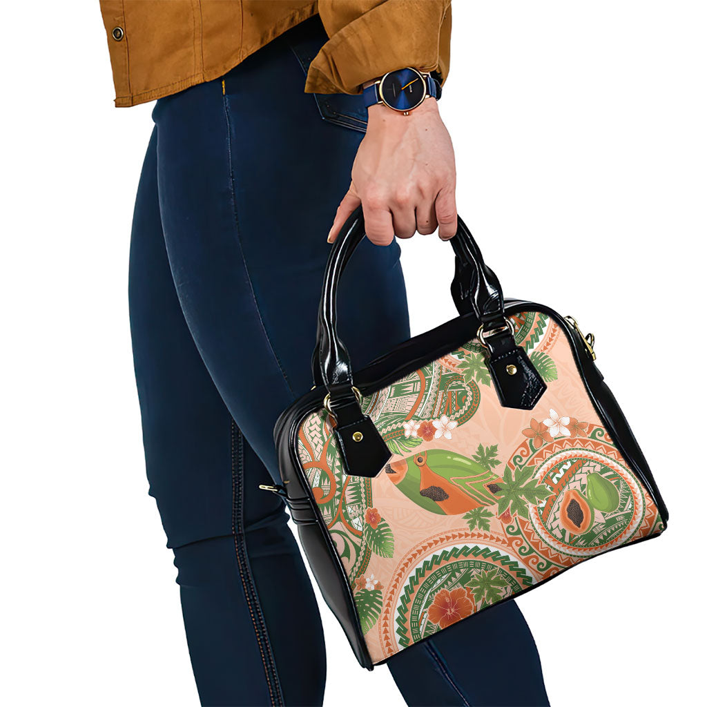 Hawaii Papaya Shoulder Handbag Cute Cosplay Humuhumu Fish Plumeria Waves
