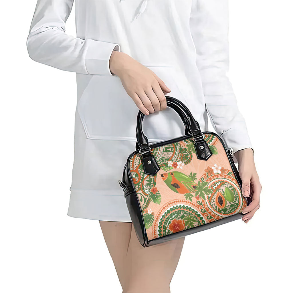 Hawaii Papaya Shoulder Handbag Cute Cosplay Humuhumu Fish Plumeria Waves