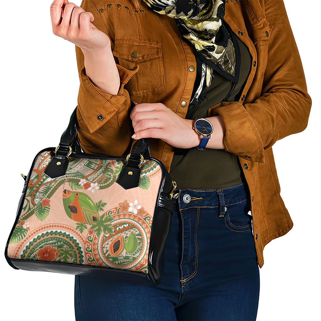 Hawaii Papaya Shoulder Handbag Cute Cosplay Humuhumu Fish Plumeria Waves