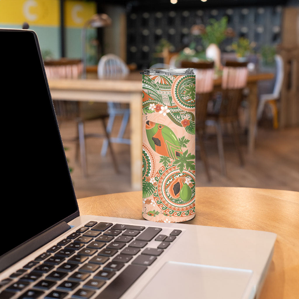 Hawaii Papaya Skinny Tumbler Cute Cosplay Humuhumu Fish Plumeria Waves