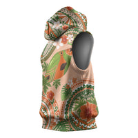 Hawaii Papaya Sleeveless Hoodie Cute Cosplay Humuhumu Fish Plumeria Waves
