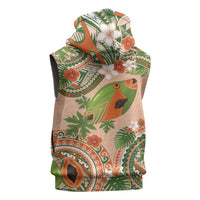 Hawaii Papaya Sleeveless Zip Hoodie Cute Cosplay Humuhumu Fish Plumeria Waves