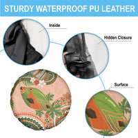 Hawaii Papaya Spare Tire Cover Cute Cosplay Humuhumu Fish Plumeria Waves