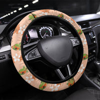 Hawaii Papaya Steering Wheel Cover Cute Cosplay Humuhumu Fish Plumeria Waves
