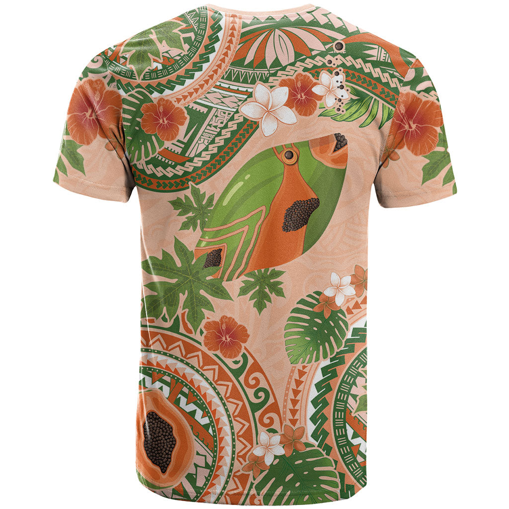 Hawaii Papaya T Shirt Cute Cosplay Humuhumu Fish Plumeria Waves