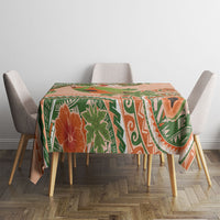 Hawaii Papaya Tablecloth Cute Cosplay Humuhumu Fish Plumeria Waves
