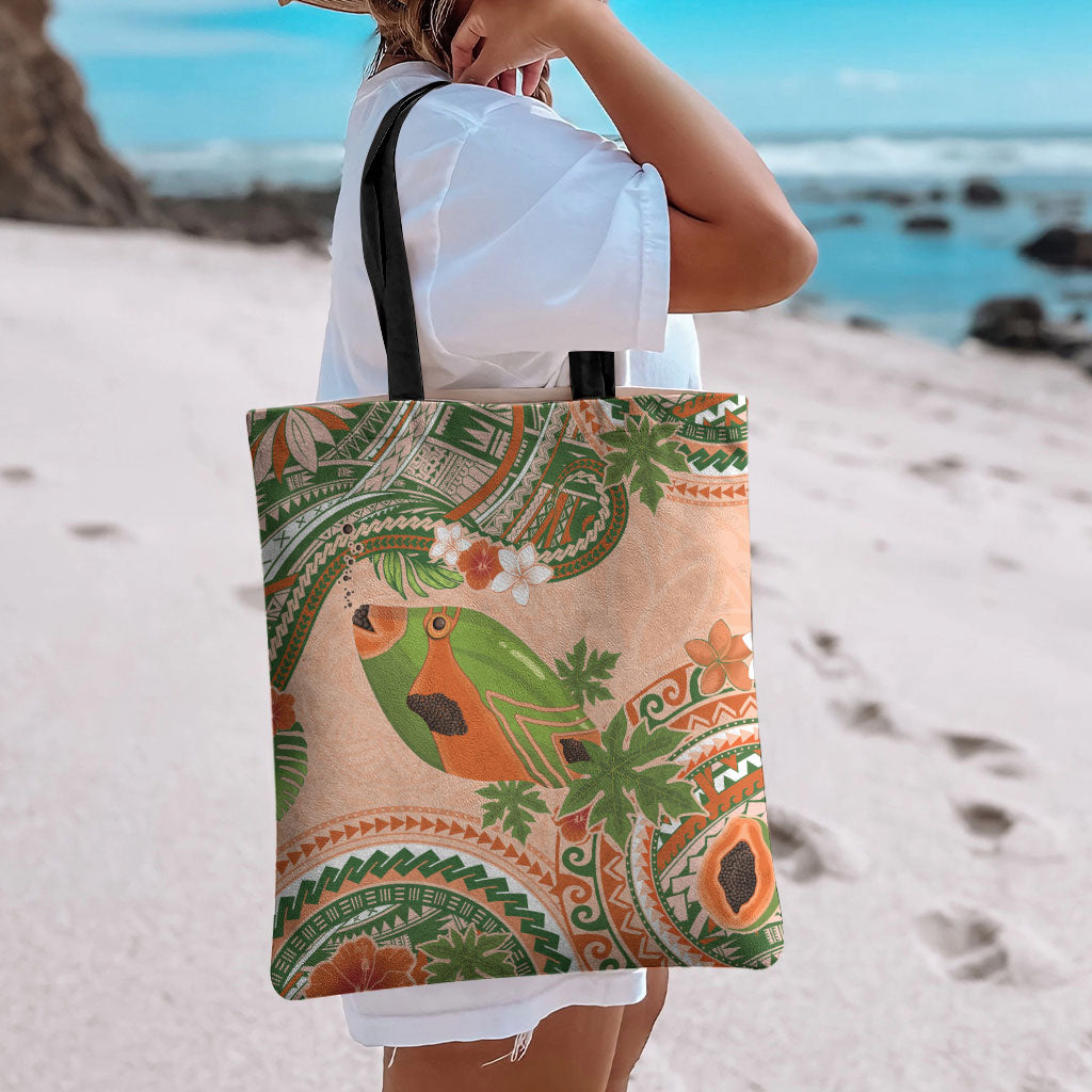 Hawaii Papaya Tote Bag Cute Cosplay Humuhumu Fish Plumeria Waves