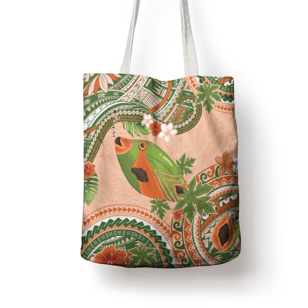 Hawaii Papaya Tote Bag Cute Cosplay Humuhumu Fish Plumeria Waves