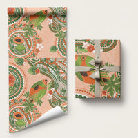 Hawaii Papaya Wrapping Paper Cute Cosplay Humuhumu Fish Plumeria Waves
